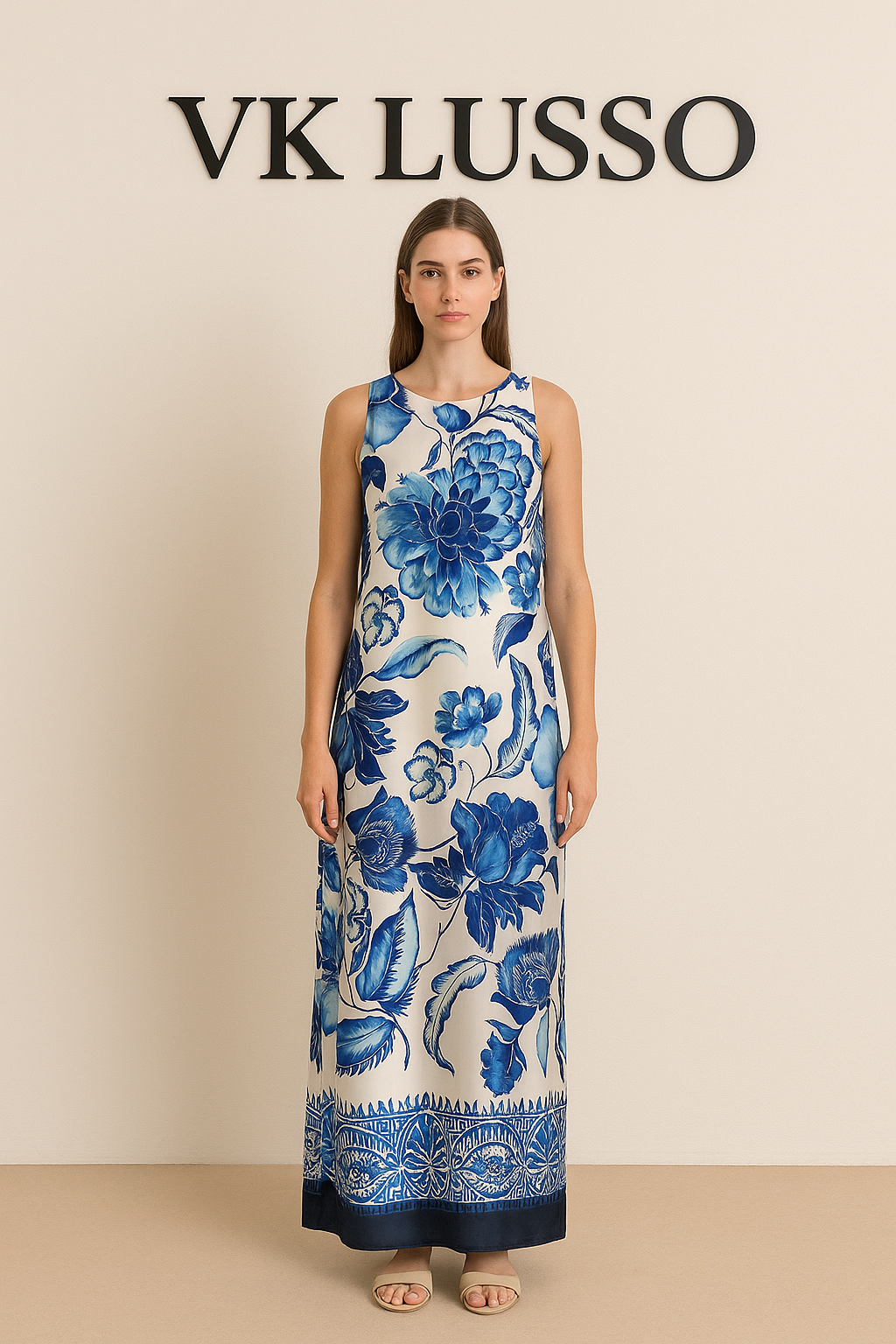 Aegean Bloom Maxi Dress