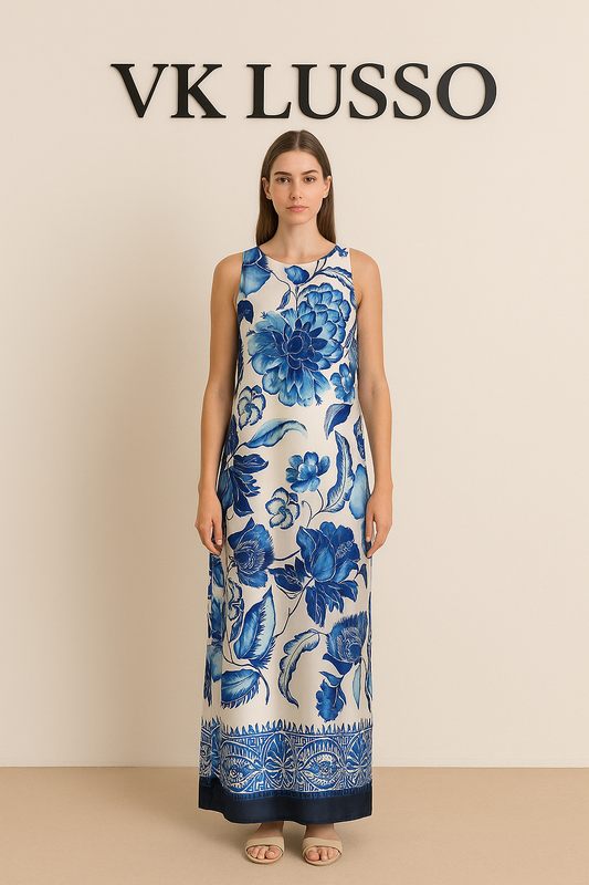 Aegean Bloom Maxi Dress
