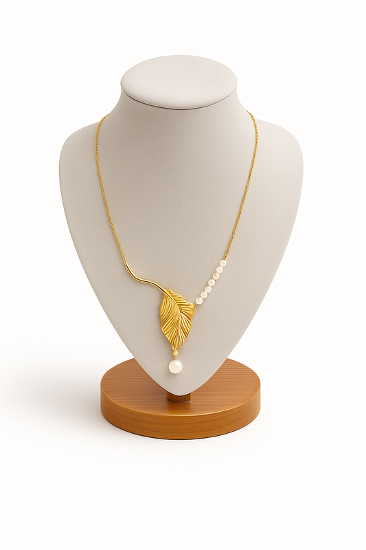 Golden Leaf & Pearl Harmony