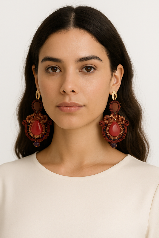 Imperial Ruby Earring