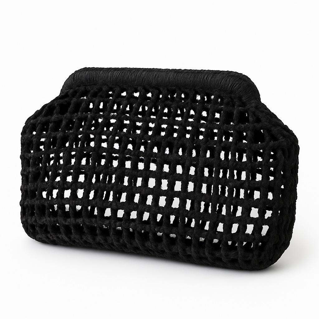Noir Net Clutch